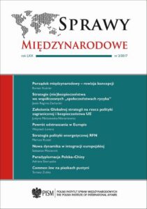 Okładka: Sprawy Międzynarodowe 2/2017