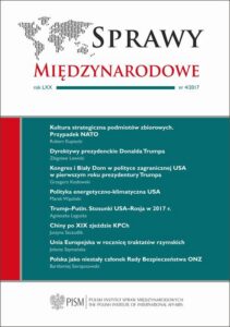 Okładka: Sprawy Międzynarodowe 4/2017