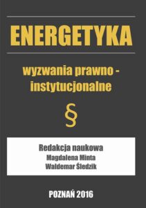 Okładka: Energetyka wyzwania prawno-instytucjonalne