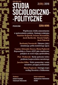 Okładka: Studia Socjologiczno-Polityczne 2(09)/2018