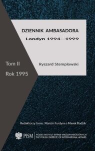 Okładka: Dziennik ambasadora. Londyn 1994-1999 Tom II: rok 1995