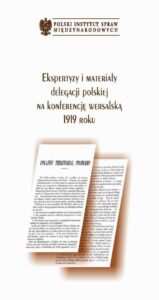 Okładka: Ekspertyzy i materiały delegacji polskiej na konferencję wersalską