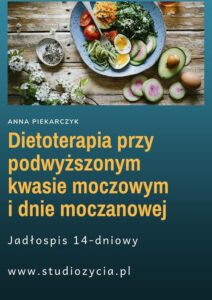 Okładka: Dietoterapia przy podwyższonym kwasie moczowym i dnie moczanowej