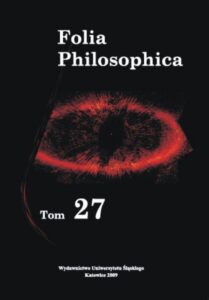 Okładka: Folia Philosophica. T. 27
