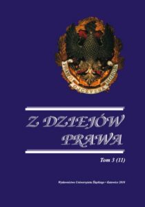 Okładka: Z Dziejów Prawa. T. 3 (11)