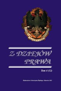 Okładka: Z Dziejów Prawa. T. 4 (12)