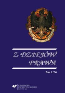Okładka: Z Dziejów Prawa. T. 6 (14)