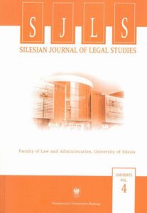 Okładka: Silesian Journal of Legal Studies. Contents Vol. 4