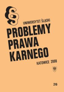 Okładka: Problemy Prawa Karnego. T. 26