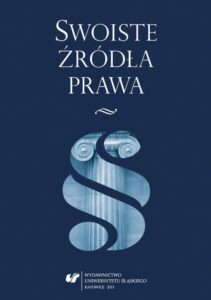 Okładka: Swoiste źródła prawa