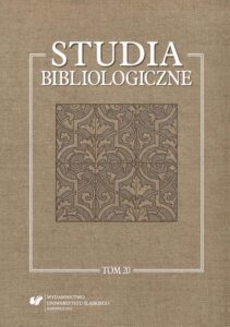 Okładka: Studia bibliologiczne. T. 20: Z życia książki. Ochrona i konserwacja zbiorów bibliotecznych oraz konteksty. Prace dedykowane Profesorowi Leonardowi Ogiermanowi