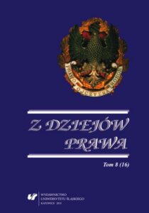 Okładka: Z Dziejów Prawa. T. 8 (16)