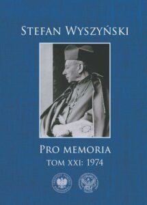 Okładka: Stefan Wyszyński, Pro memoria. T. 21: 1974