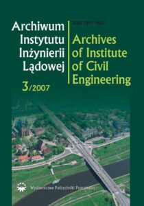 Okładka: Archiwum Instytutu Inżynierii Lądowej 3/2007