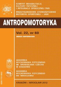 Okładka: ANTROPOMOTORYKA 60/2012