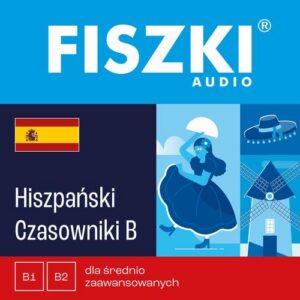 Okładka: FISZKI audio – hiszpański – Czasowniki dla średnio zaawansowanych