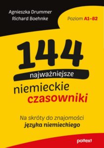Okładka: 144 najważniejsze niemieckie czasowniki. Na skróty do znajomości niemieckiego