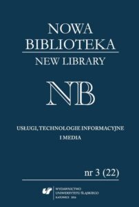 Okładka: Nowa Biblioteka. New Library. Usługi, technologie informacyjne i media 2016, nr 3 (22)