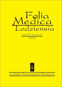 Okładka: Folia Medica Lodziensia t. 37 z. 2/2010