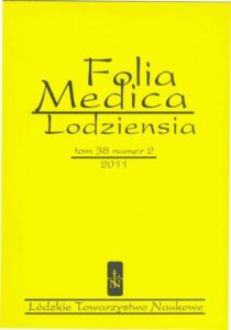 Okładka: Folia Medica Lodziensia t. 38 z. 2/2011