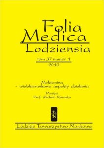 Okładka: Folia Medica Lodziensia t. 37 z. 1/2010