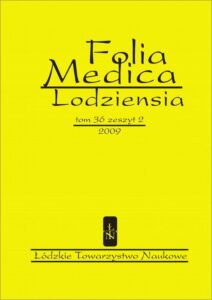 Okładka: Folia Medica Lodziensia t. 36 z. 2/2009