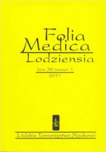 Okładka: Folia Medica Lodziensia t. 38 z. 1/2011
