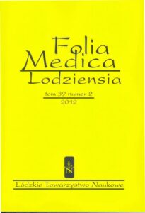 Okładka: Folia Medica Lodziensia t. 39 z. 2/2012
