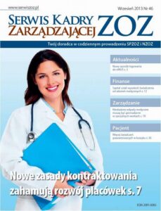 Okładka: Serwis Kadry Zarzadzającej ZOZ wrzesień 2013 nr 46