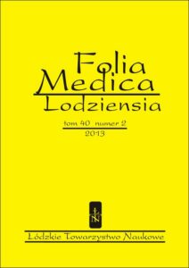 Okładka: Folia Medica Lodziensia t. 40 z. 2/2013
