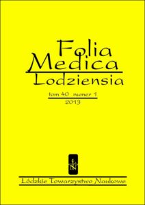 Okładka: Folia Medica Lodziensia t. 40 z. 1/2013