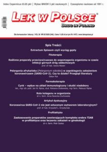 Okładka: Lek w Polsce 3/2020. czasopismo dla farmaceutów i lekarzy