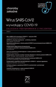 Okładka: W gabinecie lekarza specjalisty. Choroby zakaźne. Wirus SARS-CoV-2 wywołujący COVID-19