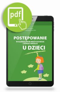 Okładka: Postępowanie w alergicznym nieżycie nosa i pokrzywkach u dzieci