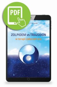 Okładka: Zolpidem vs trazodon w terapii zaburzeń snu