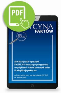 Okładka: Aktualizacja 2025 wytycznych ESC/EAS 2019 dotyczących postępowania w dyslipidemii. Dziesięć kluczowych zmian i ich implikacje praktyczne