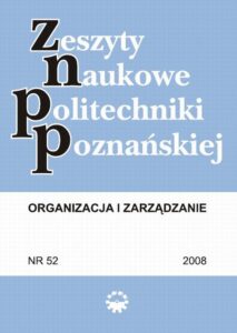 Okładka: Organizacja i Zarządzanie, 2008/52