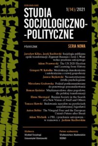 Okładka: Studia Socjologiczno-Polityczne 1(14)/2021