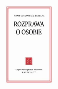 Okładka: Rozprawa o osobie