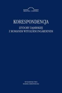 Okładka: Korespondencja Izydory Dąmbskiej i Romana Witolda Ingardena