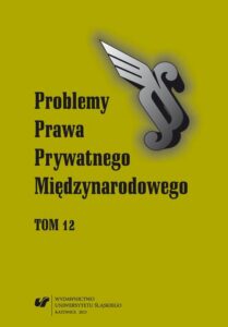 Okładka: Problemy Prawa Prywatnego Międzynarodowego. T. 12