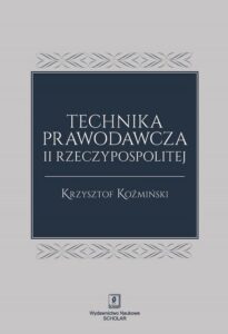 Okładka: Technika prawodawcza II Rzeczypospolitej