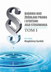 Okładka: Badania nad źródłami prawa i efektami jego stosowania