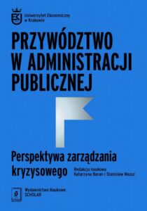 Okładka: Przywództwo w administracji publicznej. Perspektywa zarządzania kryzysowego