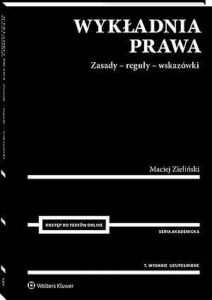 Okładka: Wykładnia prawa. Zasady - reguły - wskazówki