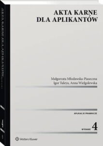 Okładka: Akta karne dla aplikantów