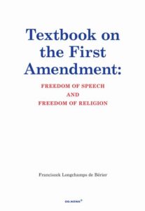 Okładka: Textbook on the First Amendment Freedom of Speech and Freedom of religion