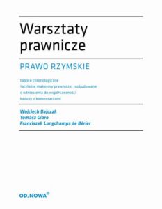 Okładka: Warsztaty prawnicze. Prawo rzymskie