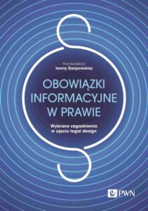 Okładka: Obowiązki informacyjne w prawie.. Wybrane zagadnienia w ujęciu legal design