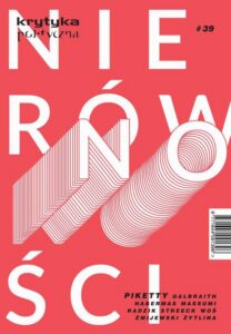 Okładka: Krytyka Polityczna nr 39. Nierówności
